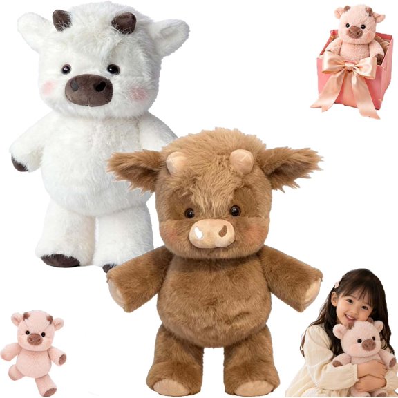 2026 New Running Cow,Soft Cow– Adorable, Furry, Running Cows for Comfort,Interactive Moving Legs Gift for Office Bedroom Home (2PCS-A)