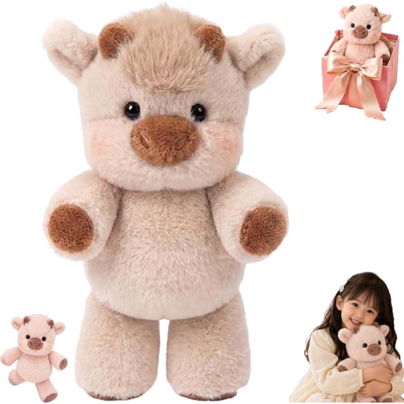 2026 New Running Cow,Soft Cow– Adorable, Furry, Running Cows for Comfort,Interactive Moving Legs Gift for Office Bedroom Home (Pink-B)