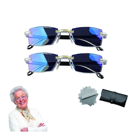 2026 New Sapphire High Hardness Anti-Blue Progressive, Auto Focus Glasses Self Adjusting, Intelligent Dual Focus Glasses