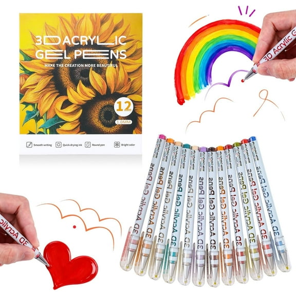 2026 New Scented Lava Gel Pen Set, 12-Pack Multi-Color1.0mm Gel Pens for Smooth Writing, Doodle Drawing DIY Projects Crafts Art