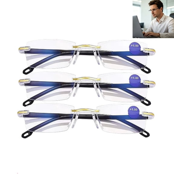 2026 New Self Adjusting Glasses Auto Focus, Intelligent Dual Focus, for Near and Far Anti-Blue Light for Women Men, 3Pcs
