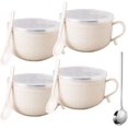thumbnail image 1 of 2026 New Set of (4) 25-Oz Mug Meals W/Lid-Its, 4 Piece Meal Mugs Set, Meal Mug with Lid, Round Holiday Meal Mugs for Coffee, Soups, Stews, Ideal Christmas Gift Set(Beige), 1 of 7