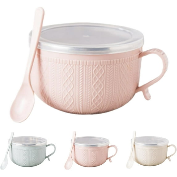 2026 New Set of (4) 25-Oz Mug Meals W/Lid-Its, 25 Oz Mug Meals with Lids, For Coffee, Soups, Stews (White)