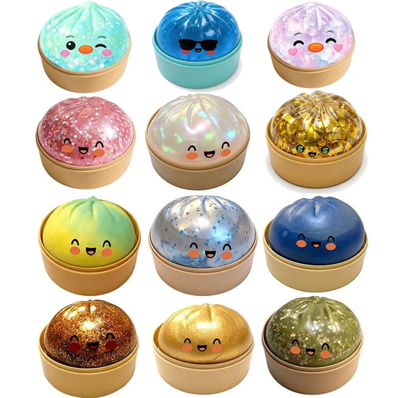 2026 New Shark Glitter Dumpling Squish With Shark Figure Inside Shark 2026-new-shark-glitter-dumpling-squish-with-shark-figure-inside-shark