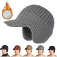 thumbnail image 1 of 2026 New Sherum Cozy Head Beanie,Fanyil Cozy Head Beanie,Beanie Winter Hat with Brim and Ear Flaps,Beanie Knitted Hat with Fleece Lining, Warm Ear Protection,for Unisex, 1 of 7