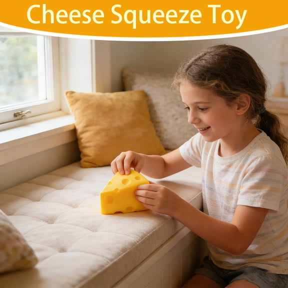 2026 New Simulated Cheese Super Soft, Mystery Decompression Toys,Stress Relief for Everyone Anxiety Relief
