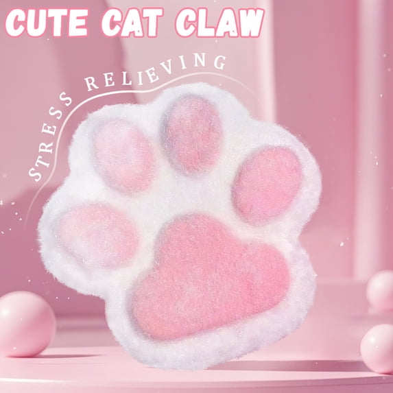 2026 New Simulated Cute Cat Paw, Super Soft ,Mystery ,Stress Relief for Everyone Anxiety Relief,Pink,5.51 inch.