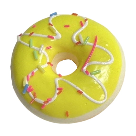 2026 New Simulation Donut Stress Ball for Adults,Donut Stress Sensory Fidget Shape, Slow Rising Squeeze Ball for Anxiety Relief, Fun Stretchy Stress Shape for Everyone (Yellow)
