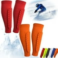 thumbnail image 1 of 2026 New Ski Guard Socks,Shin Guards Soccer Kids,Soft Ski Guard Pads,Slip On Ski Shields with Honeycomb Pads, 1 of 10