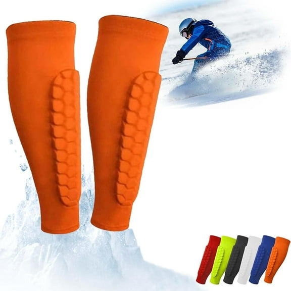 2026 New Ski Guard Socks,Shin Guards Soccer Kids,Soft Ski Guard Pads,Slip On Ski Shields with Honeycomb Pads
