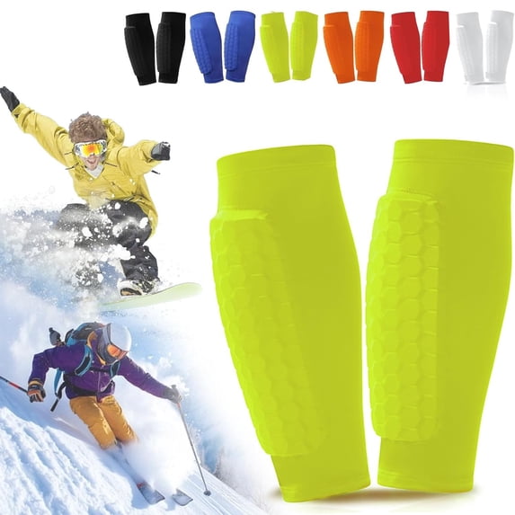 2026 New Ski Shin Guards,Ski Shin Guards Gel,Distributes Boot Pressure,Breathable Elastic Gel Guard for Skiing, Legs Protection, Safety Gear for Adults Sports