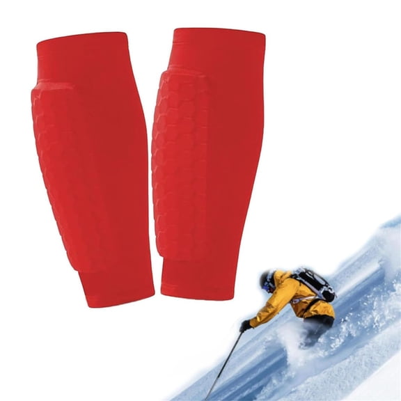 Soccer Shin Guards Shin Pads for Kids Youth Adult, Ski Shin Guards Calf Compression Sleeve with Honeycomb Pads, Lightweight Calf Protective Gear for Football Soccer