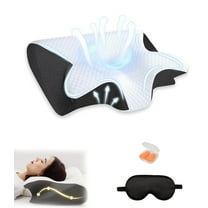 Sleep Apnea Pillow, Ergonomic Contour Support Pillows, for Side & Back Sleepers, 2 in 1 Neck Support Pillow for Sleeping(Black)