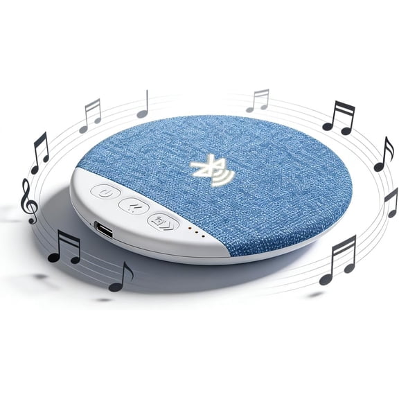 2026 New Sleep Pillow Speaker, Bluetooth Pillow Speaker with White Noise Timer Wireless Sleep Aid with Stereo Bass Private Sleep Headphones for Adult, Blue