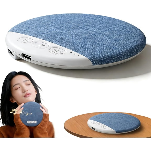 2026 New Sleep Pillow Speaker, Bluetooth Pillow Speaker with White Noise Timer Wireless Sleep Aid with Stereo Bass Private Sleep Headphones (Blue)