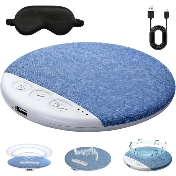 2026 New Sleep Speaker Under Pillow Bluetooth, Ultra-Thin Sleep aid, Built-in White Noise Timer, Stereo bass Wireless Design for Indoor Outdoor Office Hotel