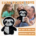 thumbnail image 1 of 2026 New Sloth Plush Doll Otter Plush Toy Gift Short Hair Soft Stuffed Animal Figure Cartoonish Design PP Cotton Filled,Black, 1 of 5