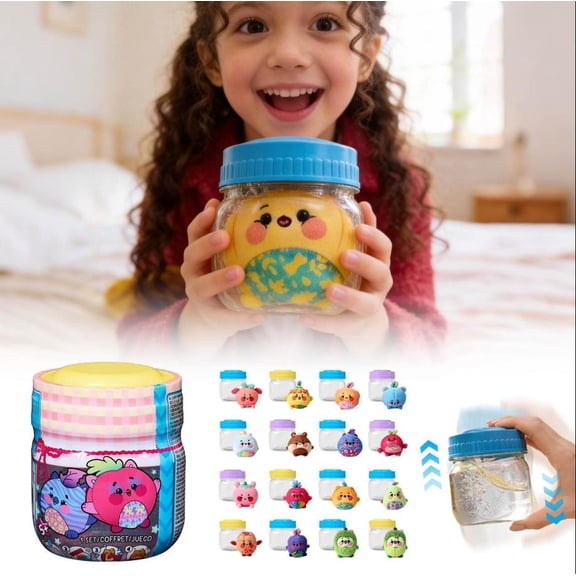 2026 New Slow Rebound Shake Jar Blind Box for Stress Relief, Surprise Collectible Desk Decor,7PC