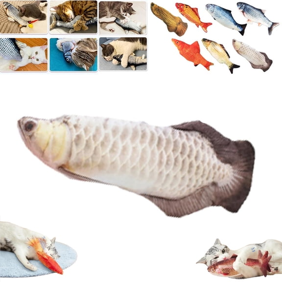 2026 New Small Floppy Fish Cat Toy, Moving Fish Cat Toys for Indoor Cats, Electronic Cat Toys Rechargeable, Interactive Chew & Kicker Toys, Interactive Cat Toys for All Breeds