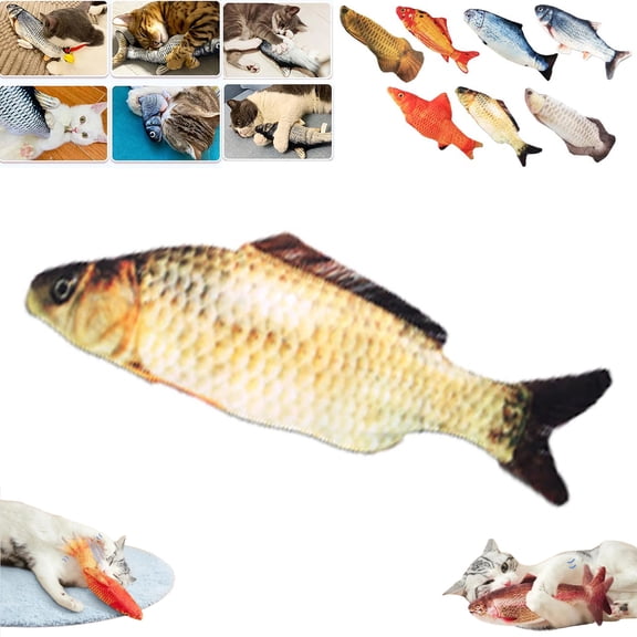 2026 New Small Floppy Fish Cat Toy, Moving Fish Cat Toys for Indoor Cats, Electronic Cat Toys Rechargeable, Interactive Chew & Kicker Toys, Interactive Cat Toys for All Breeds