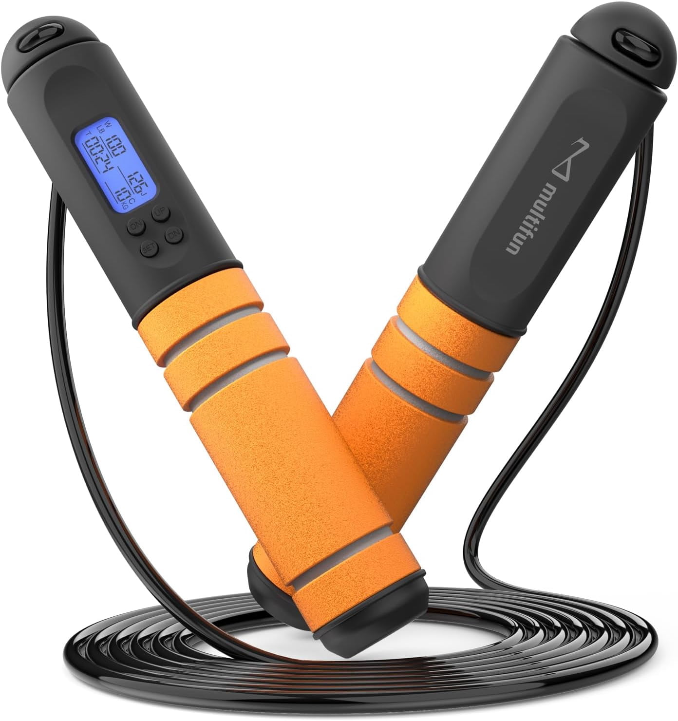 2026 New Smart Digital Counting Jump Rope Adjustable Anti-Slip Fitness Skipping Rope
