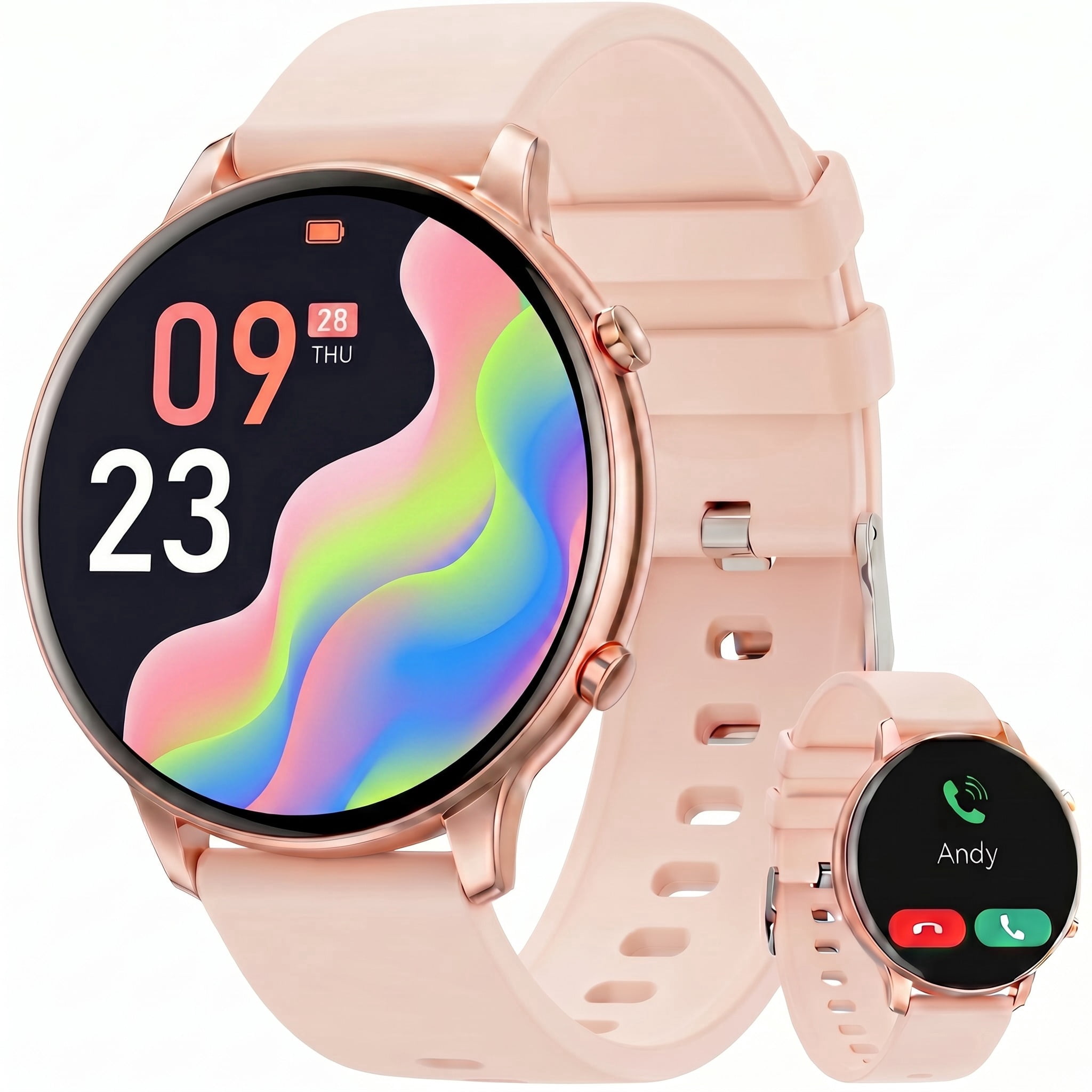 2026 New Smart Watch fits for Android and Iphone, 1.39" Smartwatch, Answer/Make Calls/100 Sports Modes/Message Reminder,IP68 Waterproof Fitness Tracker for Women