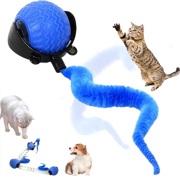 2026 New The Smart Wave Chase Ball, Revolutionary Smart Chase Ball 3.0, with 3 Play Modes, Interactive Cat Ball Toy with Fast Moving Tail, Automatic Moving, for Bored Dog Cat Indoor Play
