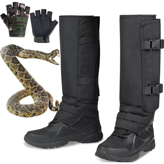2026 New Snake Resistant Outdoor Leg Gaiters, Durable Unisex Snake Gaiters/Prevent Cuts for Hunting/Working, Snake Bite Protection for Lower Legs, Snake Proof Gaiters with Adjustable Size