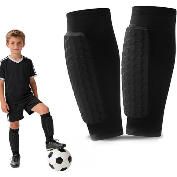 2026 New Soccer Shin Guards Shin Pads for Kids Youth Adult, Breathable & Comfortable | Washable | Lightweight Protective Calf Compression Sleeve with Honeycomb Pads
