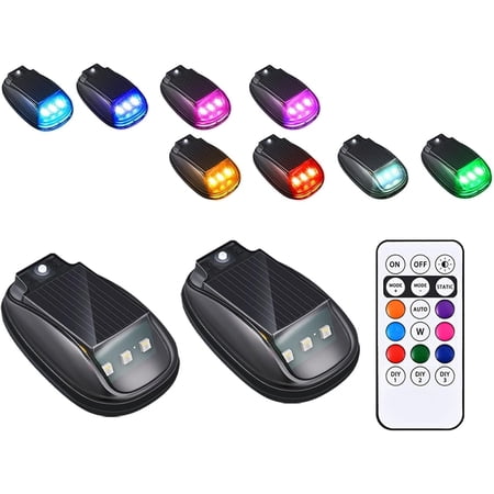 2026 New Solar Cab Lights, Solar Car Roof Strobe Light, Wireless Cab Lights with Remote, No Drill, with Remote Control, Vibration, for Truck SUV Rvs