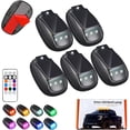 thumbnail image 1 of 2026 New Solar Car Roof RGB Strobe Light with Remote Control, Waterproof Interior Car Lights 8 Colors Wireless LED Strobe Lights for Trucks, Motorcycle, Vehicle, Night Driving (5pcs), 1 of 10