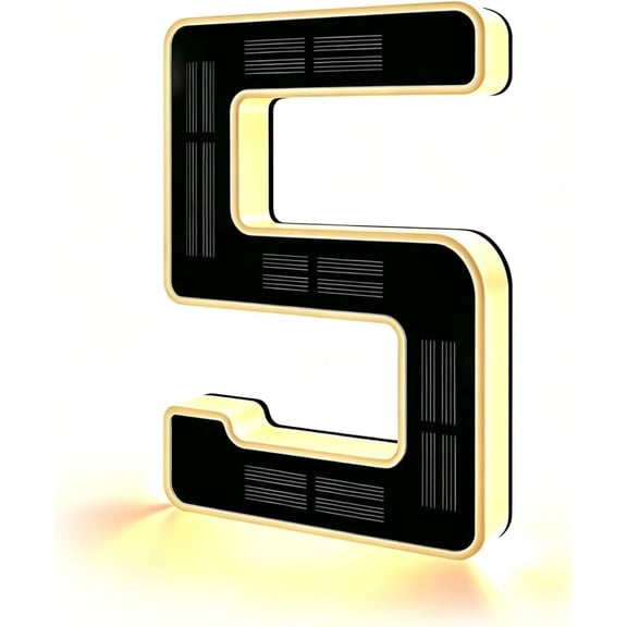2026 New Solar House Numbers for Outside, Light Up Address Numbers for House, IP65 Waterproof LED Illuminated Address Sign with Adhesive or Screw Mount, Dusk to Dawn
