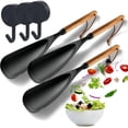 thumbnail image 1 of 2026 New Spatula Spoon , Multifunction Spatula Cooking Spoon, Silicone Spatula Spoons for Nonstick Cookware, 2 in 1 Salad Spoons Heat Resistant For Mixing, Scoop, And Scrape (Black), 1 of 9