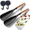 thumbnail image 1 of 2026 New Spatula Spoon , Multifunction Spatula Cooking Spoon, Silicone Spatula Spoons for Nonstick Cookware, 2 in 1 Salad Spoons Heat Resistant For Mixing, Scoop, And Scrape (Black), 1 of 8