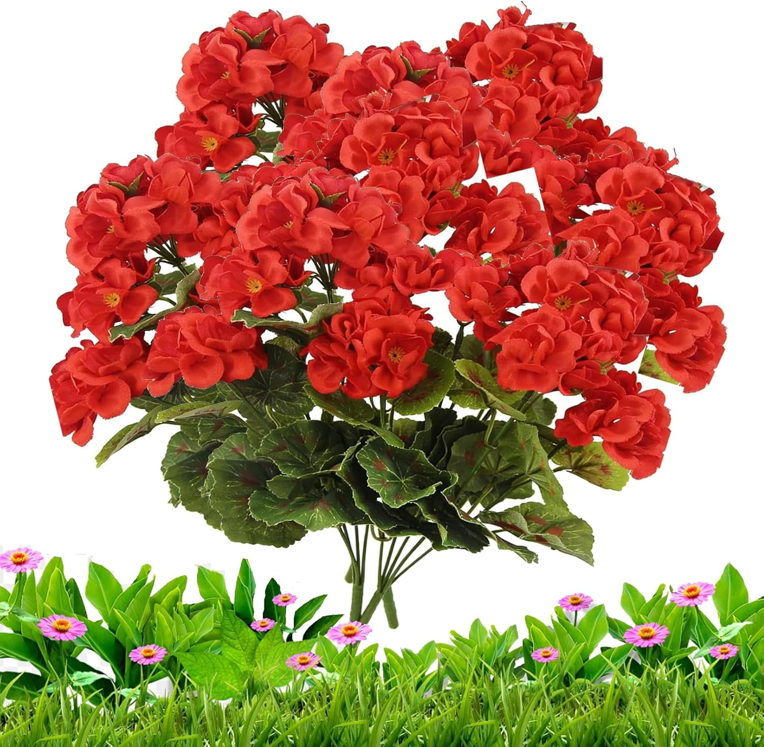 2026 New Spring Porch Refresh Hydrangea, 14" UV Resistant Artificial Outdoor Flowers, DIY Color Faux Hydrangea Flowers for Outdoors, Realistic Hydrangeas Plants for Spring Porch Refresh Decor (C, 5)