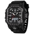 thumbnail image 1 of 2026 New Square Digital Watches for Men  Waterproof Unique Rectangle Watch Stopwatch Countdown Alarm Analog Silicone Strap, 1 of 7