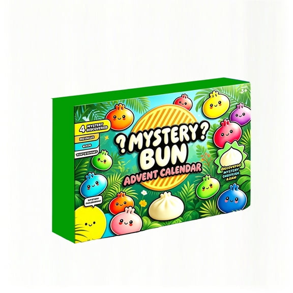 2026 New Squish Bun Bao Bun Mystery Advent Countdown Calendar (24 RANDOM Dumplings)