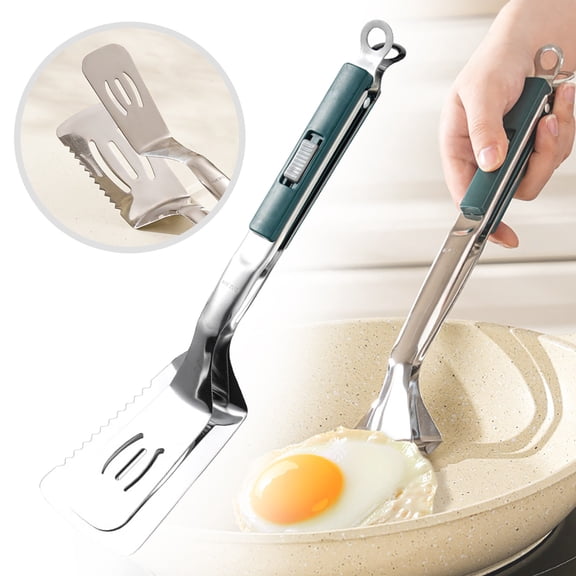 2026 New Stainless Grill Clamp Anti Scald Extended Handle Spatula Tong Multi Functional Stainless Barbecue Clip Grill Clamp For Outdoor Grilling And Kitchen