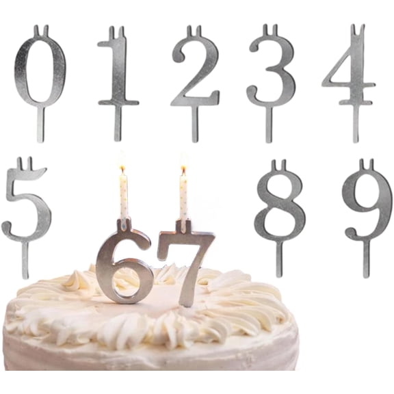 2026 New Stainless Steel Birthday Cake Number Holders Elegant Stable Topper Baking Accessory for Adults Family Bakers Holiday Events