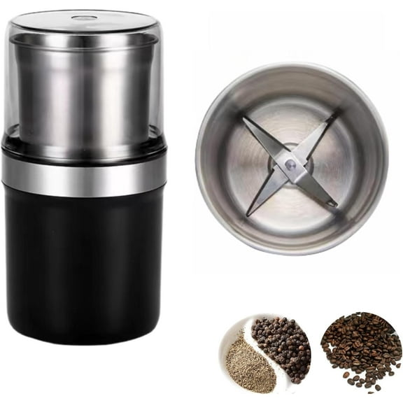 2026 New Stainless Steel Coffee & Spice Grinder, Electric Multi-Use Cup Grinder, Large Capacity Detachable Cup for Easy Cleaning, for Home Kitchen (Criss-Cross Blade)Z