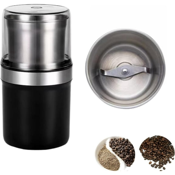 2026 New Stainless Steel Coffee & Spice Grinder, Electric Multi-Use Cup Grinder, Large Capacity Detachable Cup for Easy Cleaning, for Home Kitchen (Straight Blade)Z