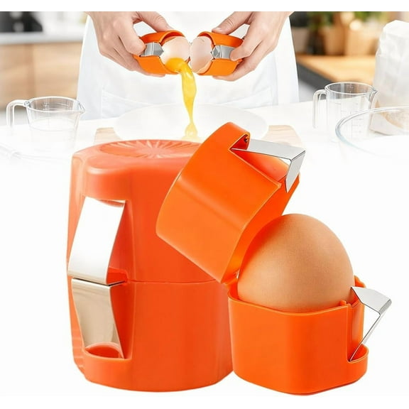 2026 New Stainless Steel Egg Opener, Egg Shell Separator & Cracker Tool for Raw & Hard Boiled Eggs, Multifunctional Kitchen Gadget