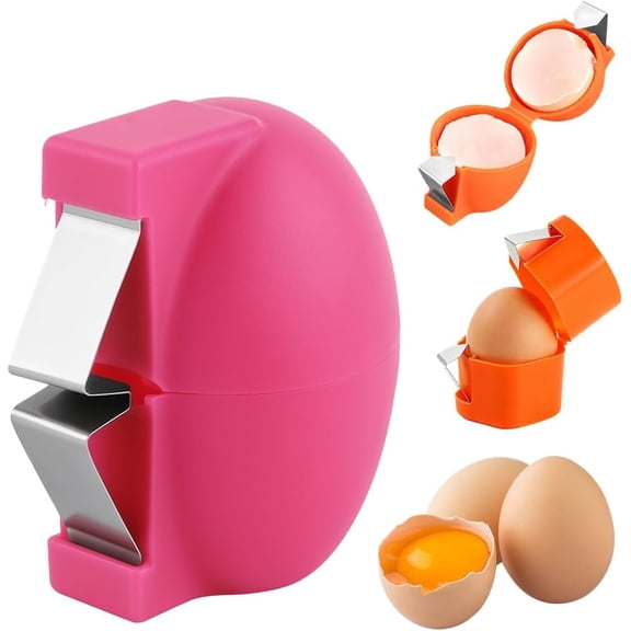 2026 New Stainless Steel Egg opener, Egg Peeler Separator for Raw Eggs Cracker Tool Cutter Kitchen Gadgets