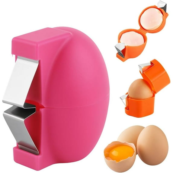 2026 New Stainless Steel Egg opener, Egg Peeler Separator for Raw Eggs Cracker Tool Cutter Kitchen Gadgets