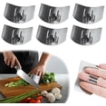 thumbnail image 1 of 2026 New Stainless Steel Finger Guard, Multifunctional Finger Protector for Cutting Food, Avoid Hurting Kitchen Tools (6 Pcs), 1 of 7