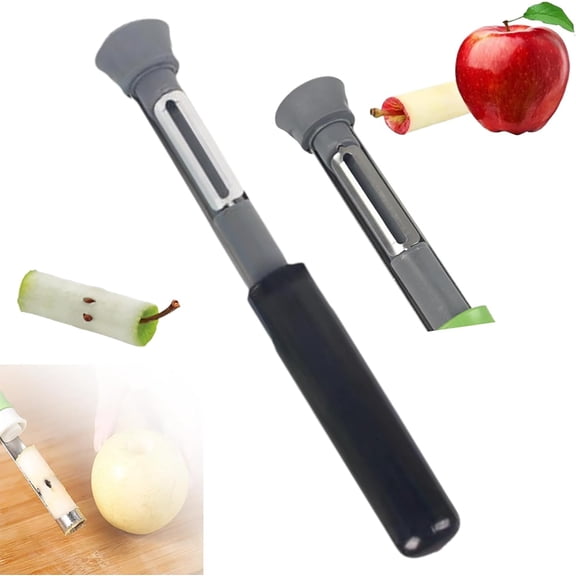 2026 New Stainless Steel Red Bell Pepper Seed Corer, 2 in 1 Apple Corer and Peeler Tool, Multi-Purpose Apple Corer for Home Kitchen, Vegetable Fruit Kitchen Gadget