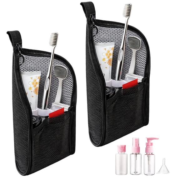 2026 New Standing Toiletry Bag, Hanging Portable Lightweight Travel Toiletry Bag, EVA Mesh Waterproof Large Capacity Cosmetic Storage Bag for Travel, Toothbrush, Toothpaste