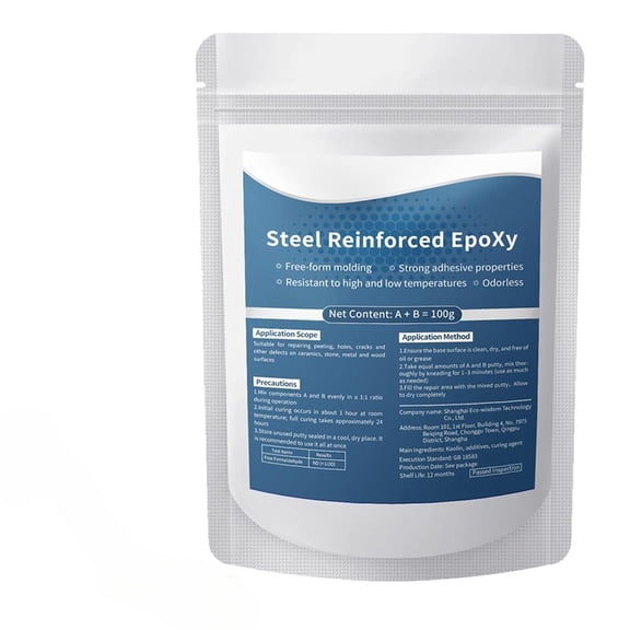 2026 New Steel Reinforced Epoxy Putty, Durable Metal Repair Putty for Filling Cracks and Holes, Portable Multi Surface Repair Putty for Pipe and Railing Repair