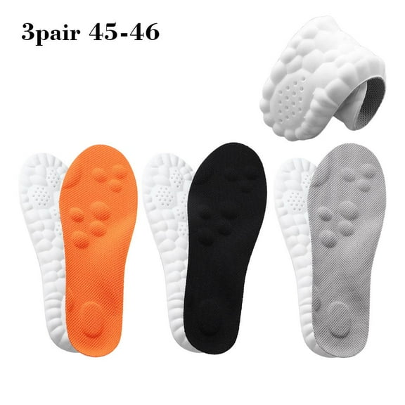 2026 New Steppers Insoles for Men Women, Upgrade Trim to Fit 4D Memory Foam Cloud Insoles with Arch Surpport & Cushioned Comfort Fits All Shoe Types,Generic