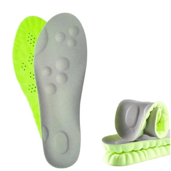 2026 New Steppers Insoles for Men Women, 4D Memory Foam Cloud Insoles with Arch Surpport & Cushioned Comfort Fits All Shoe Types